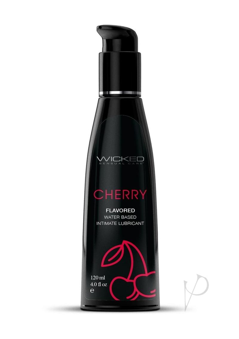 Wicked Aqua Water Based Flavored Lubricant Cherry 4oz