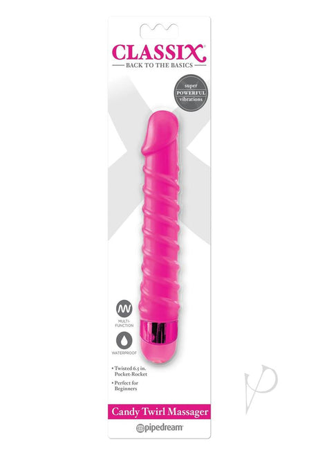 Classix Candy Twirl Massager - Pink