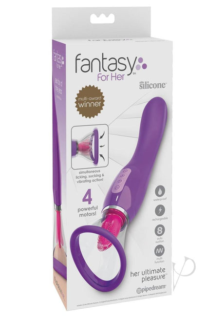 Fantasy For Her Her Ultimate Pleasure Silicone Vibrating Multi-Speed USB Rechargeable Clit Stimulator Waterproof - Purple