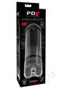 PDX Elite Recharegable Extender Pro Vibrating Pump Masturbator - Pussy - Clear/Black