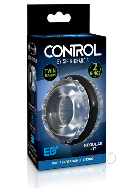 Sir Richard's Control Pro Performance Cock Ring - Clear/Black