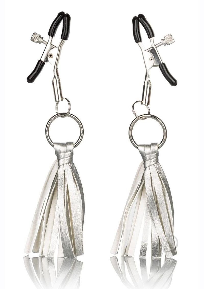 Nipple Play Playful Tassels Nipple Clamps - Silver