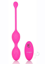Dual Motor Kegel System Rechargeable Vibrating Silicone Kegel Balls with Remote Control - Pink