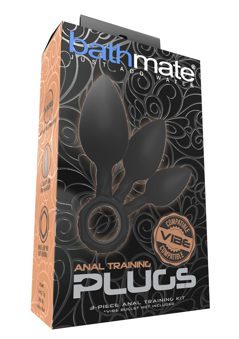 Bathmate Anal Training Silcone Plugs Kit (3 pieces) - Black