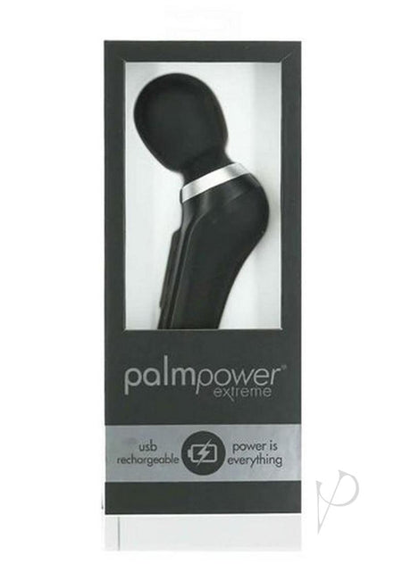 PalmPower Extreme Rechargeable Wand Massager - Black