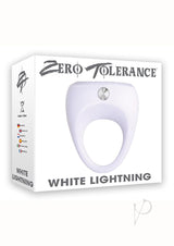 Zero Tolerance White Lightning Silicone Vibrating Cock Ring - White