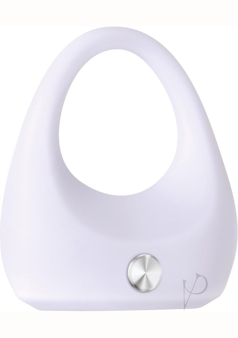 Zero Tolerance White Lightning Silicone Vibrating Cock Ring - White