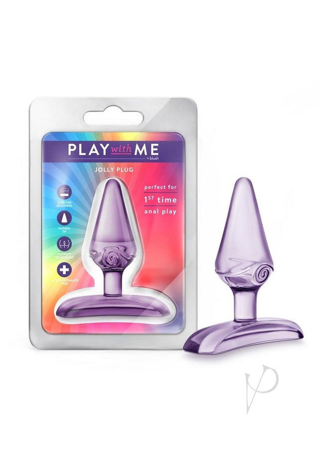 Play with Me Jolly Plug Butt Plug - Purple