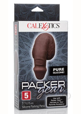 Packer Gear Silicone Packing Penis 5in - Chocolate