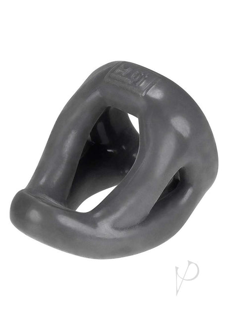 Hunkyjunk Slingshot Silicone 3 Ring Teardrop Cock Ring - Gray