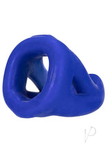 Hunkyjunk Slingshot Silicone 3 Ring Teardrop Cock Ring - Blue