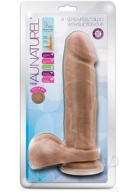 Au Naturel Dildo with Suction Cup 9in - Caramel