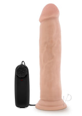 Dr. Skin Silver Collection Dr. Throb Vibrating Dildo with Wired Remote Control 9.5in - Vanilla