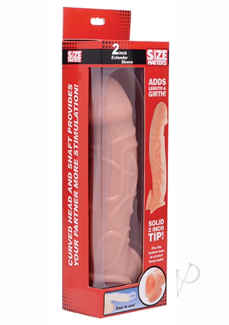 Size Matters Penis Extender Sleeve 2in - Vanilla