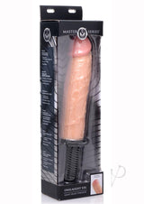 Master Series Onslaught XXL Vibrating Giant 9.75in Dildo Thruster - Vanilla