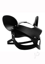 Master Series Bad Kitten Leather Cat Mask - Black