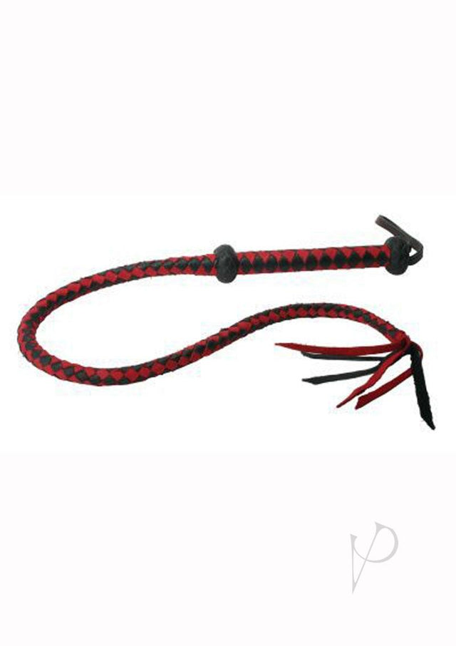 Strict Leather Premium Whip - Black/Red