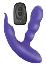 Anal-Ese Collection Rechargeable Silicone P- Spot Prostate Stimulator with Remote Control - Purple