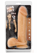 Hung Rider Mitch Dildo with Balls 8in - Vanilla