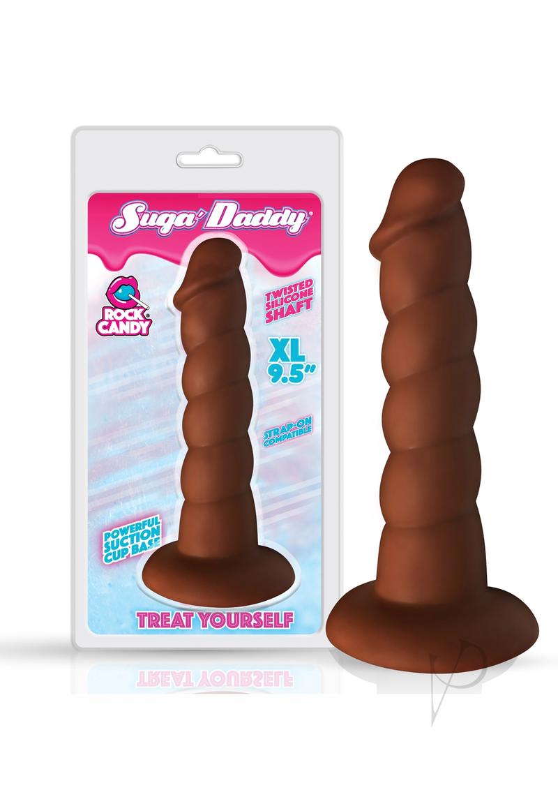 Suga' Daddy Silicone Dildo 9.5in - Chocolate