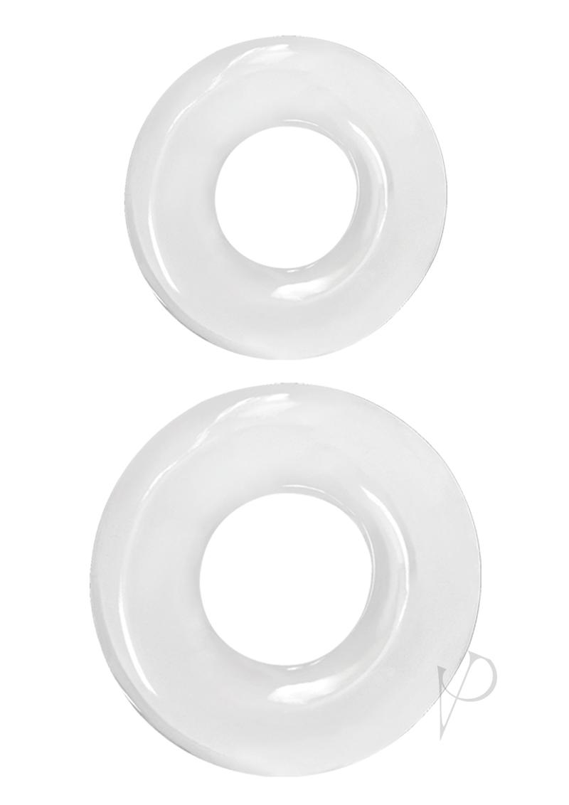 Renegade Double Stack Super Stretchable Cock Rings (Set of 2) - Clear