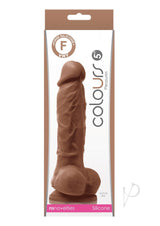 Colours Pleasures Silicone Dildo 5in - Chocolate