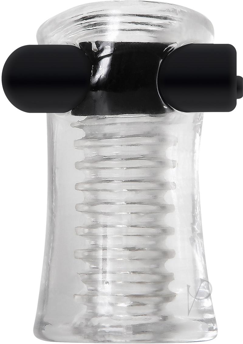 Zero Tolerance Pop Compact Textured Stroker with Rechargeable Bullet and DVD Download - Clear and Black
