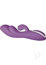 Rampage Rechargeable Silicone Vibrator with Clit Stimulator - Purple