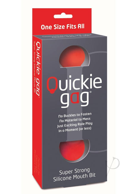 Quickie Gag Silicone Mouth Bit Red