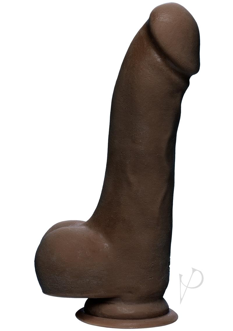 The D Master D Ultraskyn Dildo with Balls 7.5in - Chocolate