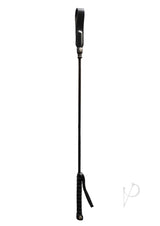 Rouge Fifty Times Hotter Long Riding Crop Slim Tip 24in - Black