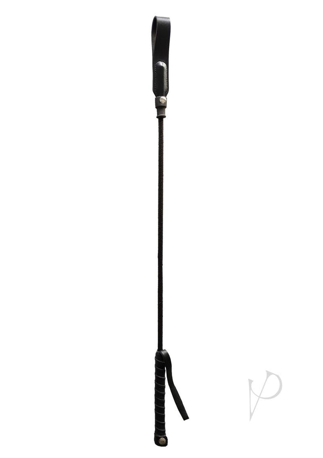 Rouge Fifty Times Hotter Long Riding Crop Slim Tip 24in - Black