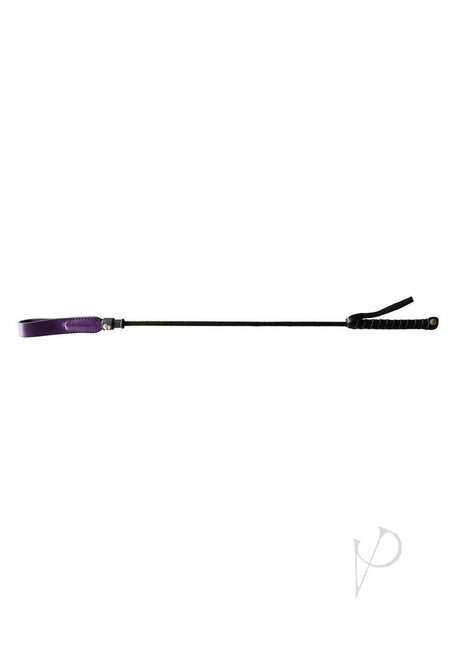 Rouge Fifty Times Hotter Long Riding Crop Slim Tip 24in - Purple