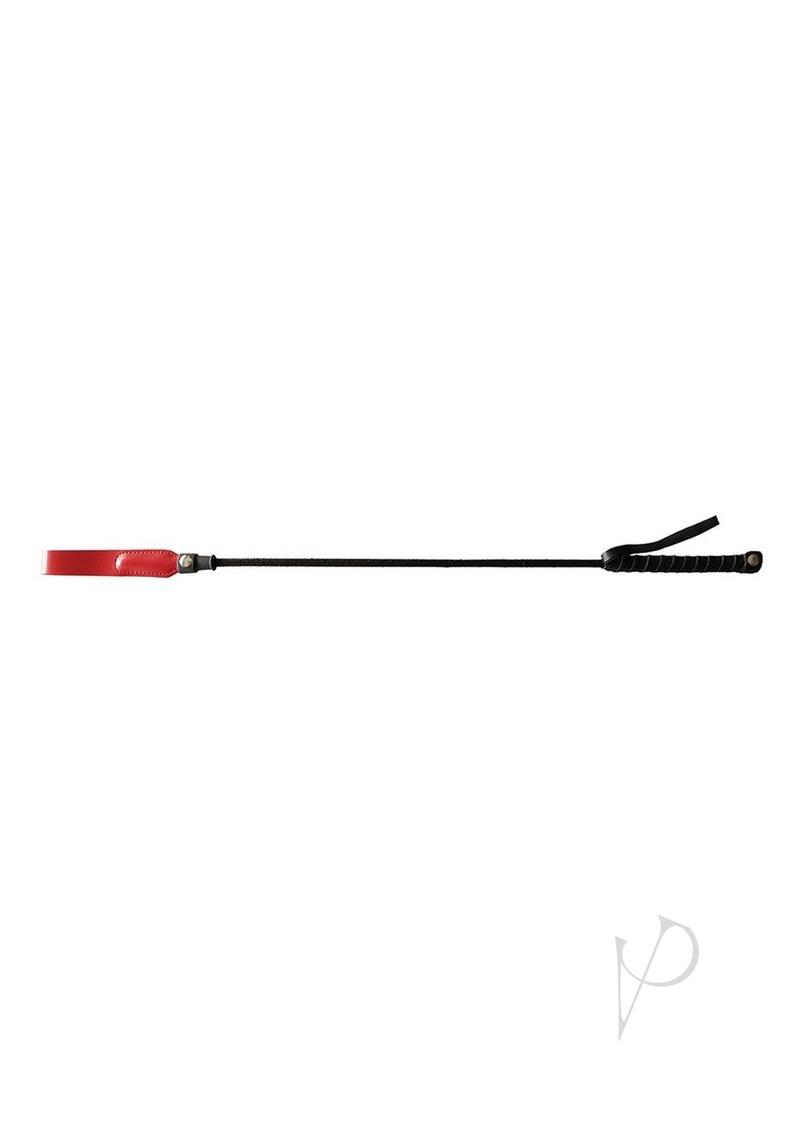 Rouge Fifty Times Hotter Long Riding Crop Slim Tip 24in - Red