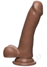The D Slim D Firmskyn Dildo with Balls 6in - Caramel