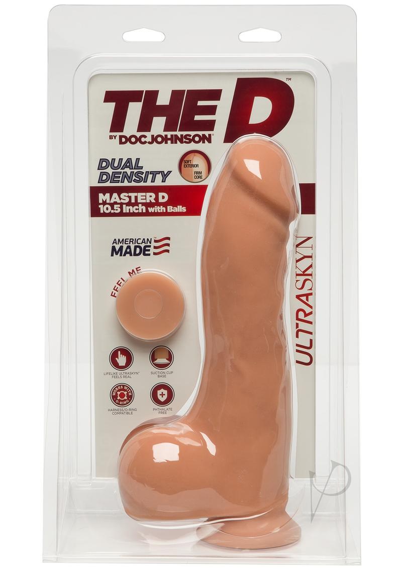 The D Master D Ultraskyn Dildo with Balls 10.5in - Vanilla