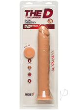 The D Realistic D Ultraskyn Dildo 12in - Vanilla