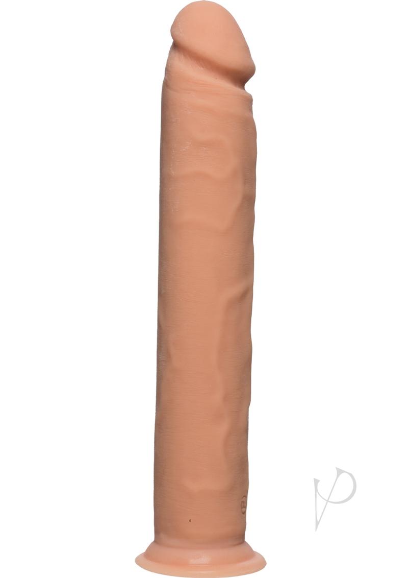 The D Realistic D Ultraskyn Dildo 12in - Vanilla