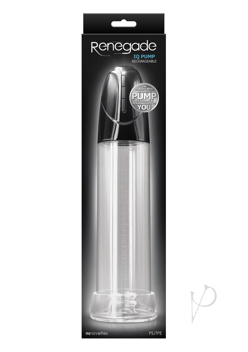 Renegade IQ Rechargeable Penis Pump - Clear/Black