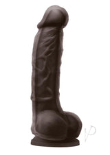 Colours Dual Density Silicone Dildo 5in - Chocolate