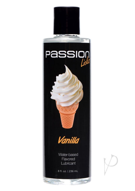 Passion Licks Vanilla Water Based Flavored Lubricant 8oz