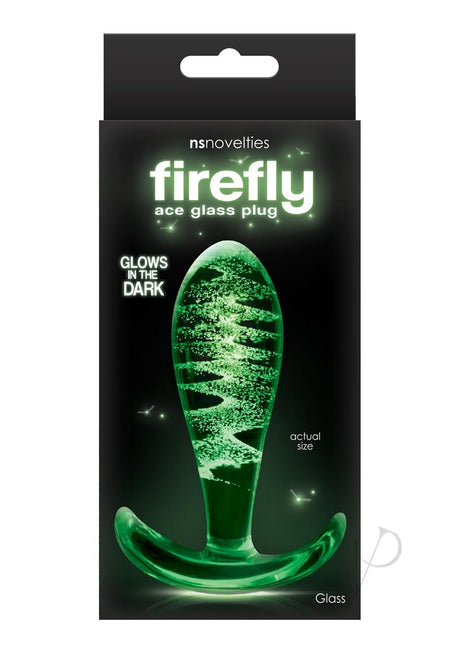 Firefly Ace I Glass Plug Butt Plug Glow In The Dark - Clear