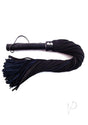 Rouge Suede Flogger with Leather Handle - Black and Blue