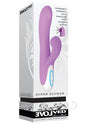 Super Sucker Rechargeable Silicone G-Spot Vibrator with Clitoral Stimulator - Purple