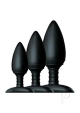 Nexus Butt Plug Trio Silicone Butt Plugs (3 pieces) - Black