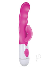 Energize Her Tickler Rabbit Massager Dual Motors Silicone Rabbit Vibrator - Pink