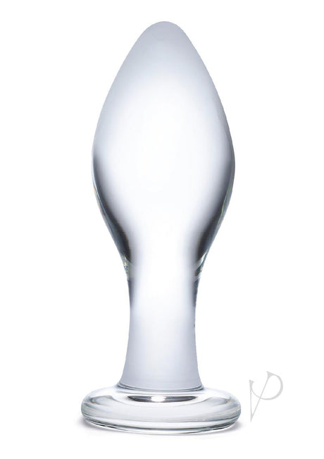 Glas Classic Glass Butt Plug 4in - Clear