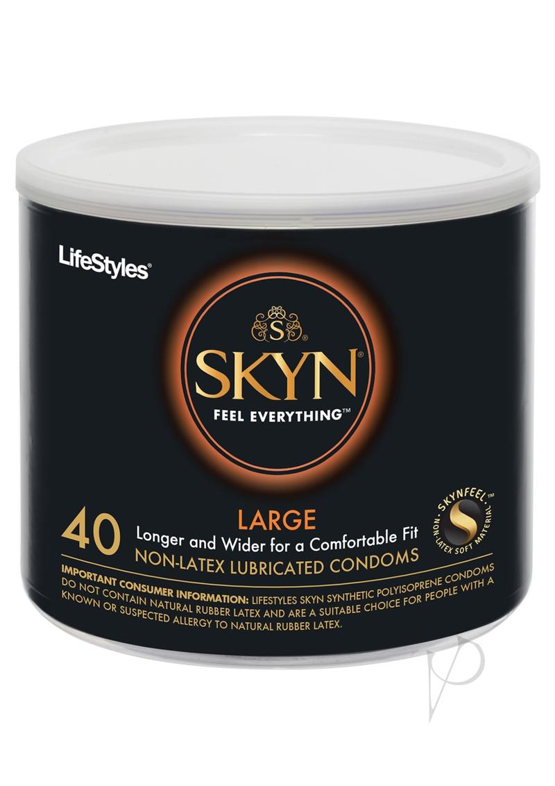 Lifestyles Skyn Large 40 Non-Latex Lubricated Condoms Bowl