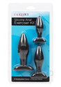 Silicone Anal Exerciser Anal Plug Set (3 Per Set) - Black