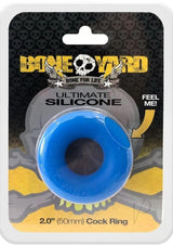 Boneyard Ultimate Silicone Cock Ring 2in - Blue